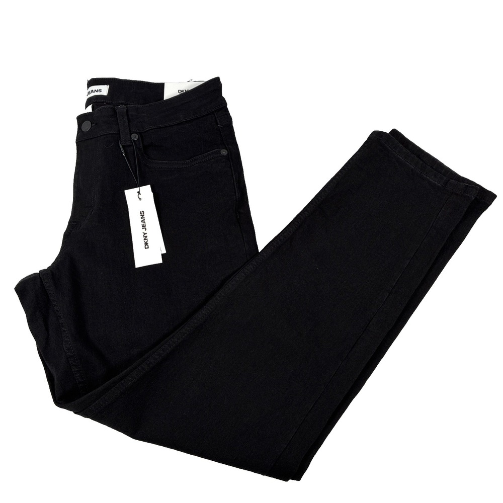 New Mens DKNY Jeans Bedford Slim Black Denim Size 32x30 NWT $79